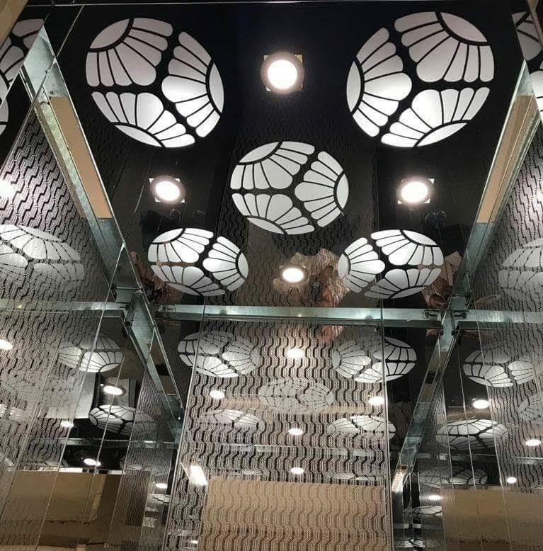 Decorative shell-shaped ceiling lights interior
